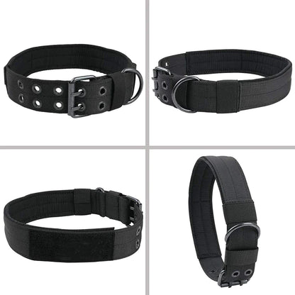 Jack & Susy™ Tactical Heavy-Duty Dog Collar – 2" Wide Military-Grade Nylon with Metal Buckle (K9 Training Collar)