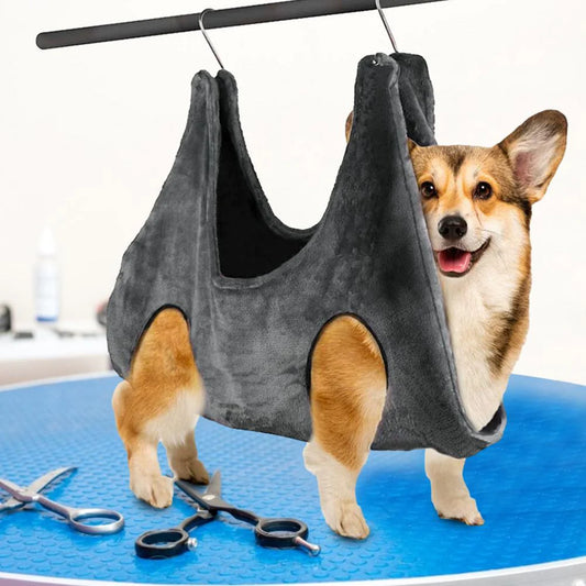 Jack & Susy™ Pet Grooming Hammock – Breathable Hanging Harness for Easy Home Grooming, Nail Trimming & Bathing