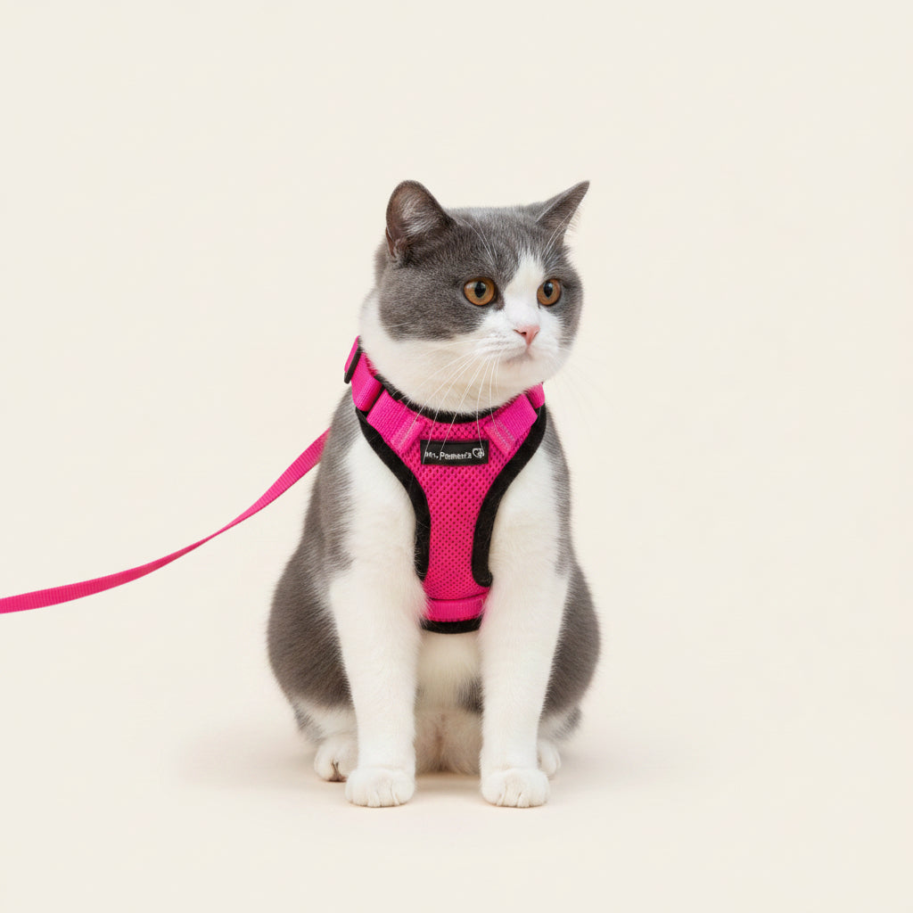 Mr. Peanut's PurrTrek Cat Harness & Lead — Two Sizes, Reflective