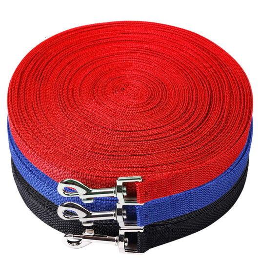 Premium Long Training Dog Leash – Durable Nylon Obedience & Recall Lead (6–100 FT)