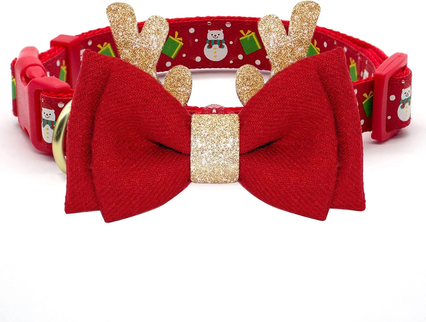 Christmas Dog Collar – Adjustable with Bow Tie