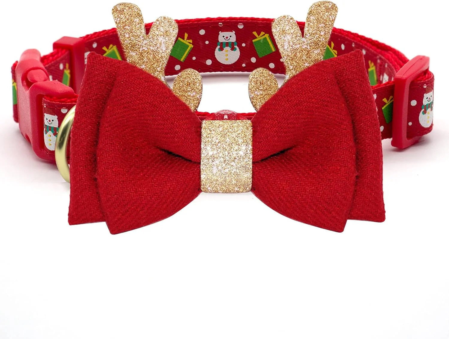 Christmas Dog Collar – Adjustable with Bow Tie