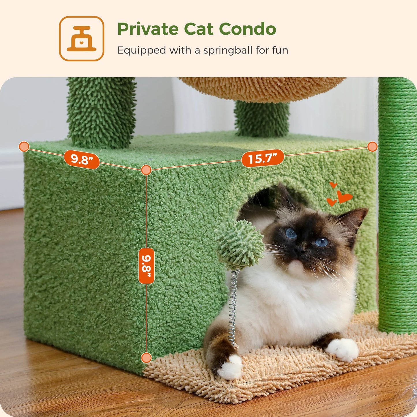 Cactus Cat Tree – Scratching Tower with Hammock