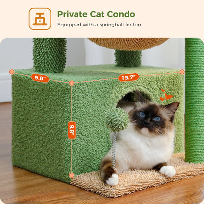 Cactus Cat Tree – Scratching Tower with Hammock