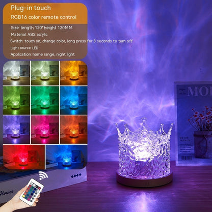 LED Ripple Lamp – RGB Crystal Night Light