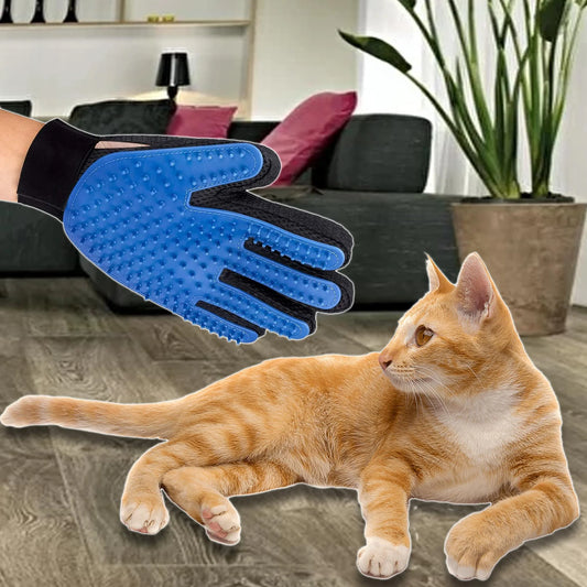Jack & Susy™ Pet Grooming Gloves – Gentle Deshedding & Massage Gloves for Dogs, Cats & Horses (Pair)