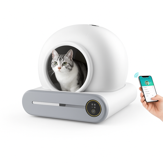 Automatic Self-Cleaning Cat Litter Box – Smart, Odor-Free & App-Controlled