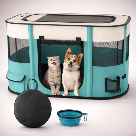 Pet Playpen – Foldable Indoor & Outdoor Pen