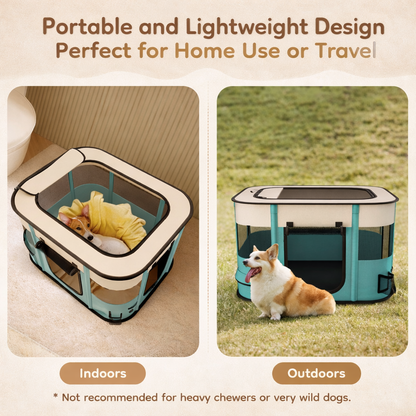 Pet Playpen – Foldable Indoor & Outdoor Pen