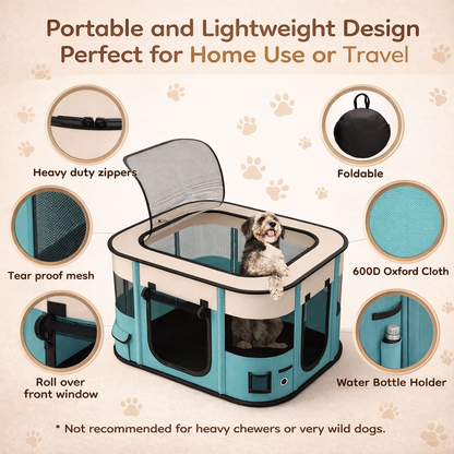 Pet Playpen – Foldable Indoor & Outdoor Pen