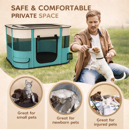 Pet Playpen – Foldable Indoor & Outdoor Pen