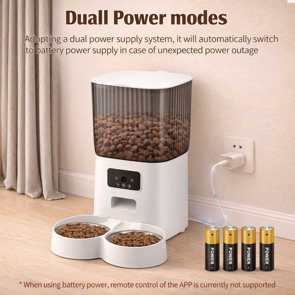 Dual Pet Feeder – Automatic with Camera & App Control