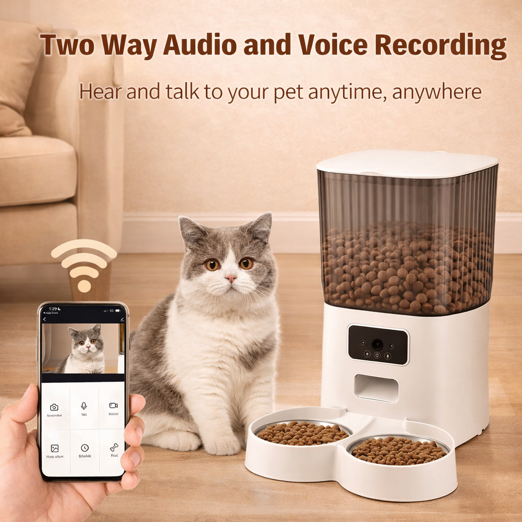 Dual Pet Feeder – Automatic with Camera & App Control