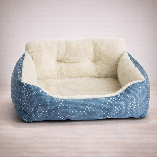 Plush Pet Bed – Portable Lounger, 21" x 17"