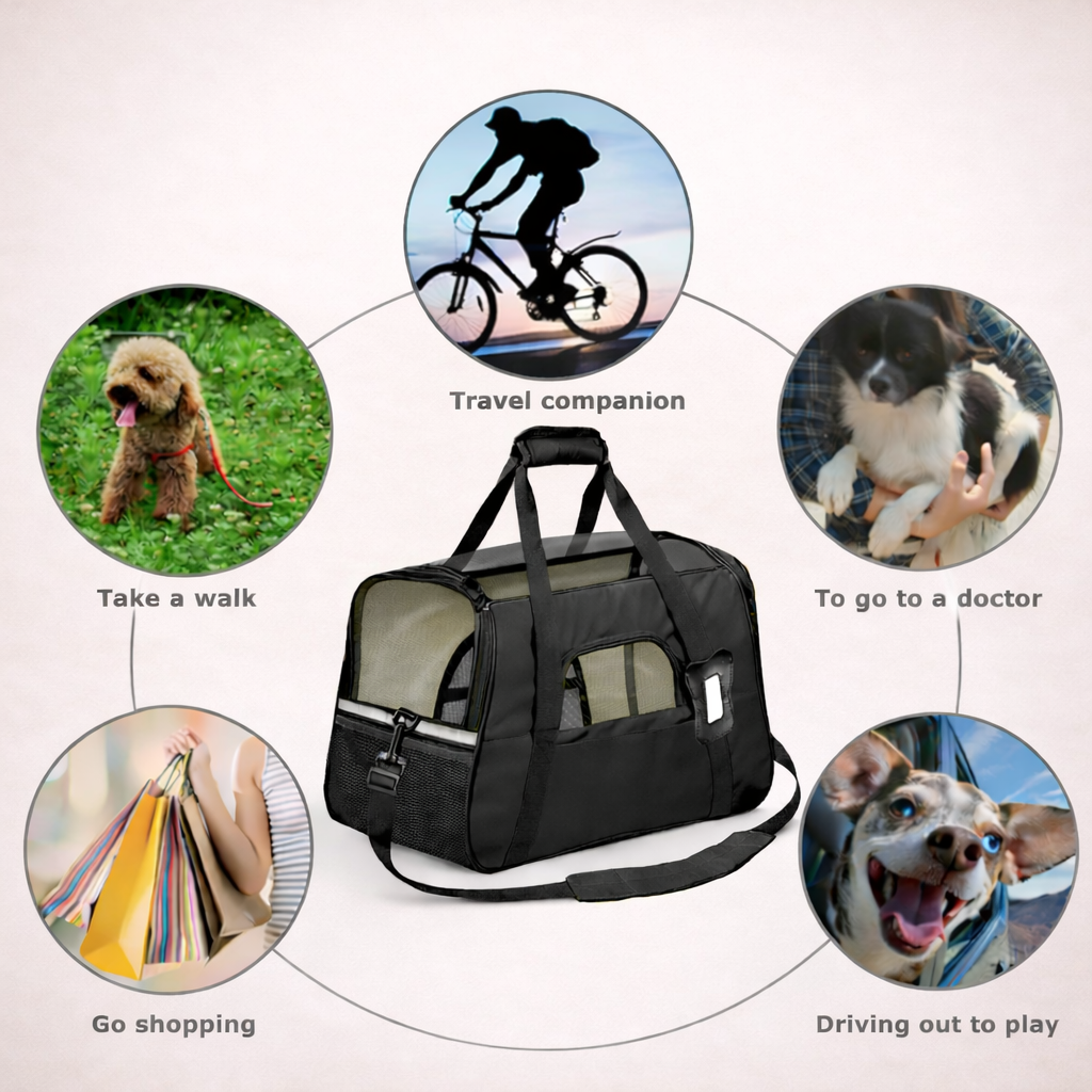 Comfort-Fit Airline Pet Carrier for Cats & Small Dogs