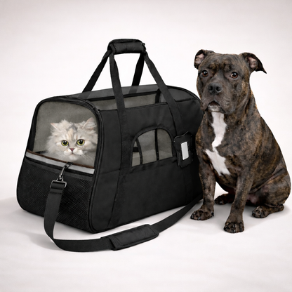Comfort-Fit Airline Pet Carrier for Cats & Small Dogs
