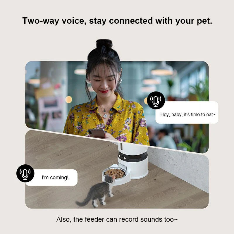 Smart Automatic Pet Feeder with HD Camera & App Control