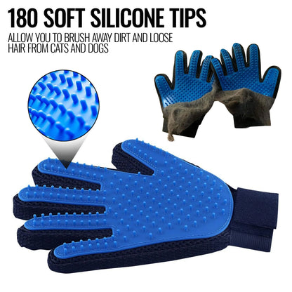 Jack & Susy™ Pet Grooming Gloves – Gentle Deshedding & Massage Gloves for Dogs, Cats & Horses (Pair)