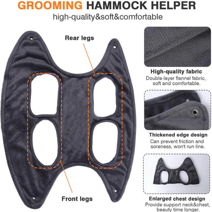 Jack & Susy™ Pet Grooming Hammock – Breathable Hanging Harness for Easy Home Grooming, Nail Trimming & Bathing