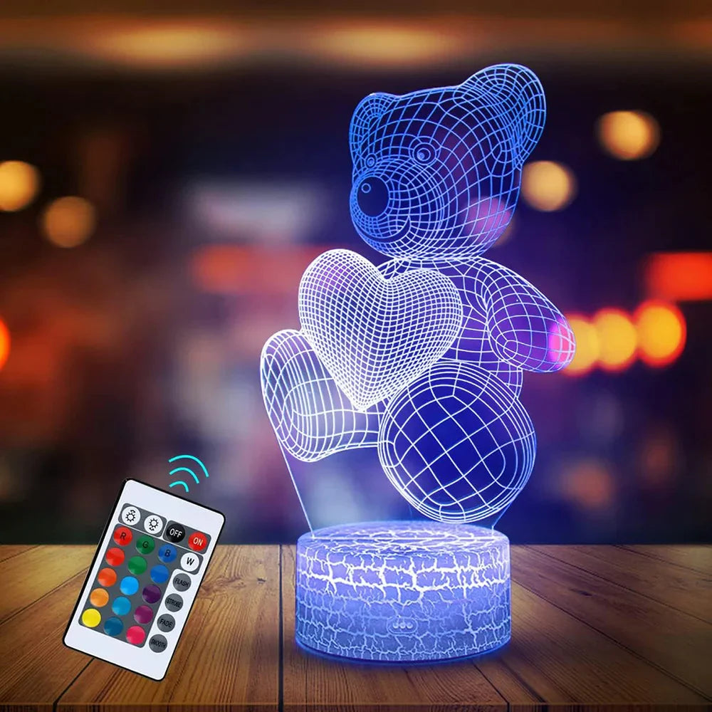 3D LED Night Light – Acrylic USB Lamp