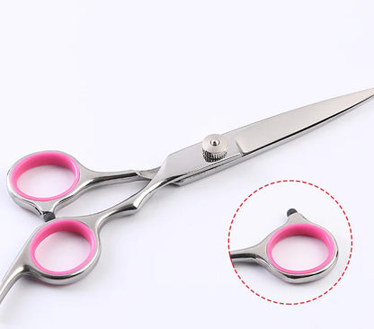 Premium Pet Grooming Scissors Kit – 7” Stainless Steel Straight, Curved & Thinning Shears with Comb & Case
