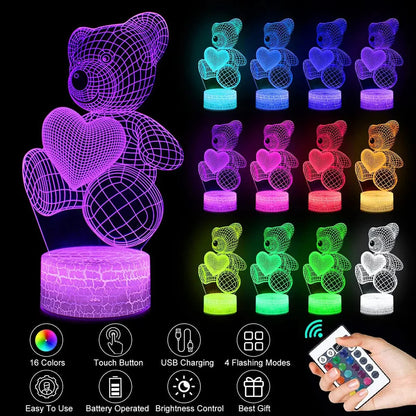 3D LED Night Light – Acrylic USB Lamp
