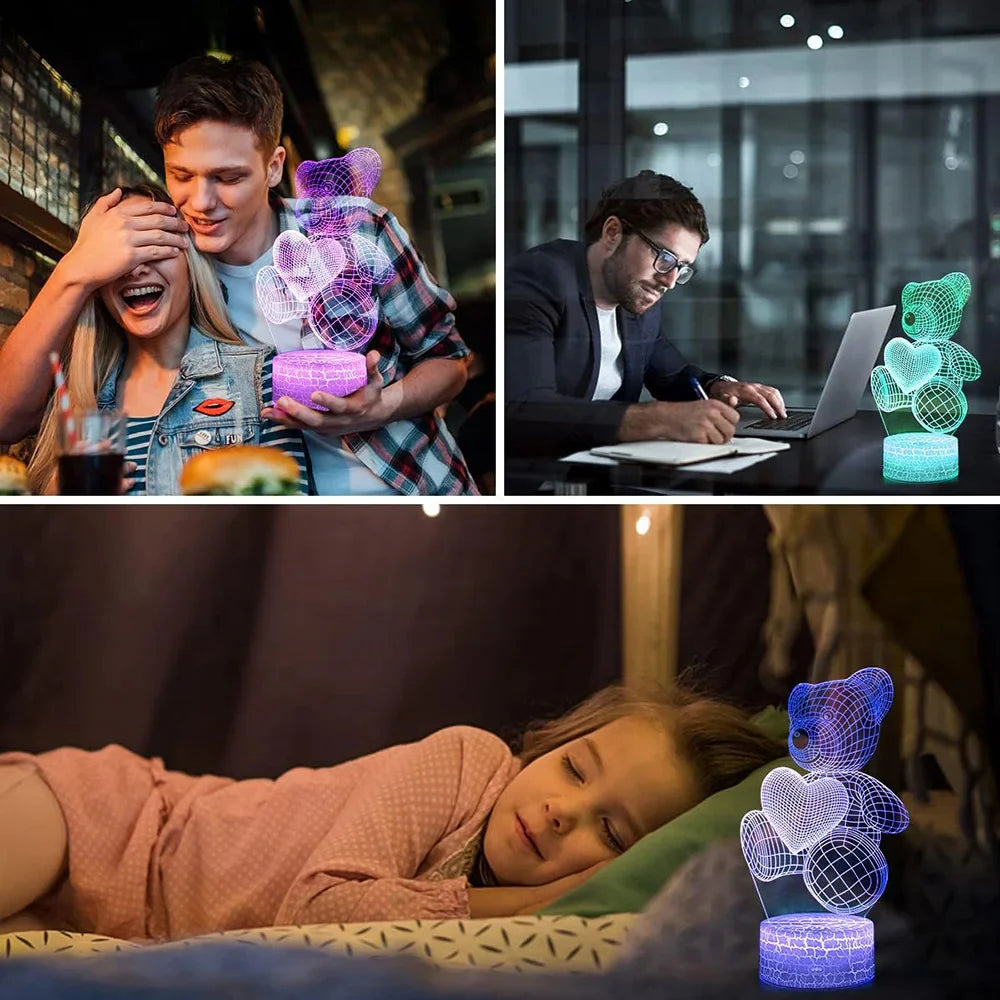 3D LED Night Light – Acrylic USB Lamp