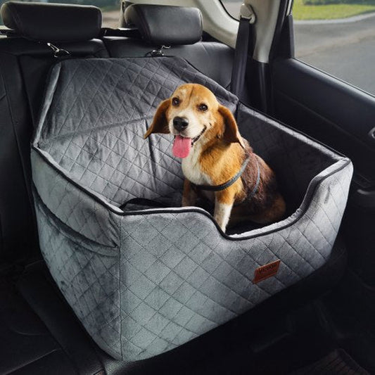 Jack & Susy™ Luxury Dog Booster Car Seat – Secure, Comfortable & Stylish Travel Seat for Medium and Large Dogs (Up to 55 lbs)