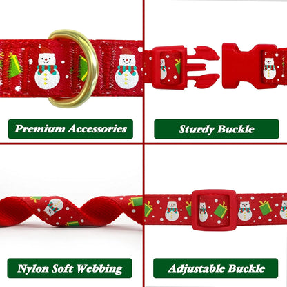 Christmas Dog Collar – Adjustable with Bow Tie