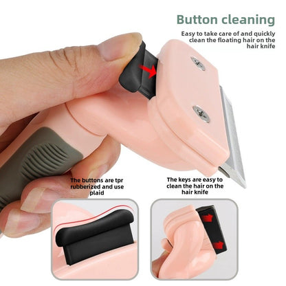 Cat Hair Trimmer – Pet Grooming Comb & Shaving Razor for Easy Detangling