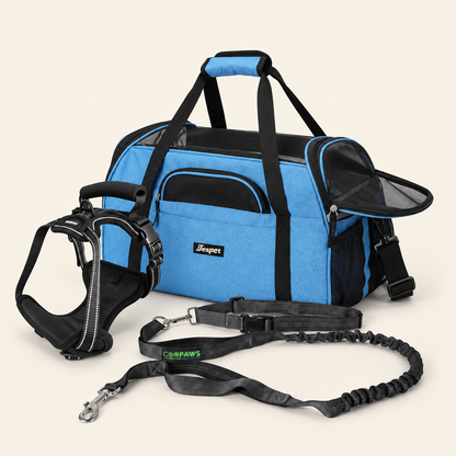 Cabin-Ready Kit — Under-Seat Carrier, Harness & Hands-Free Lead
